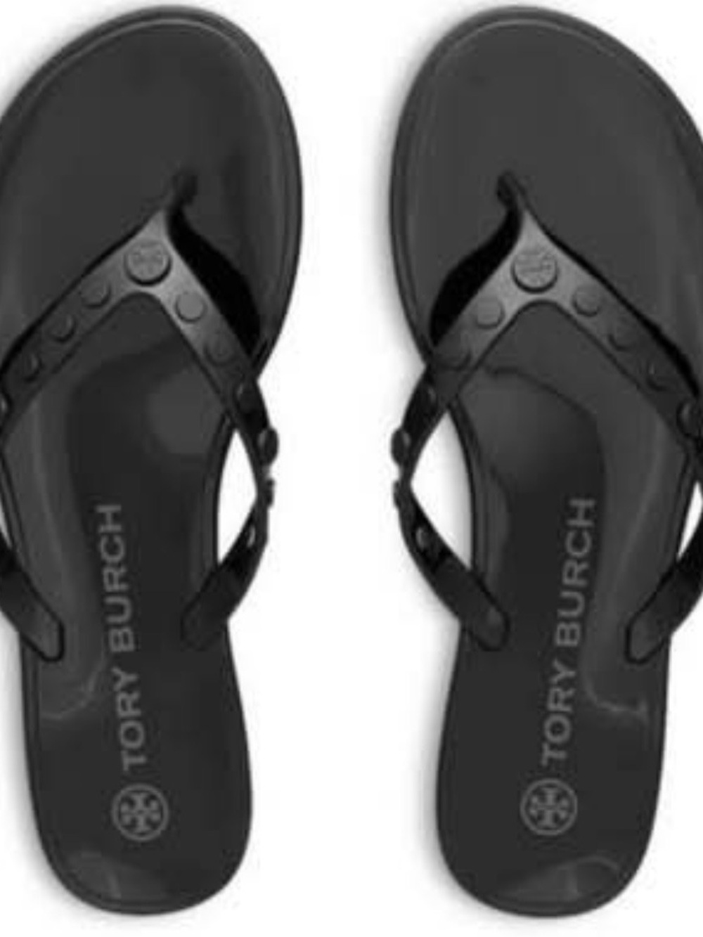 Tory Burch Studded Jelly Flip Flops |BLACK| Size 8